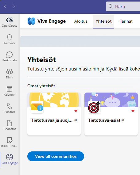 Viestintää eturivin työntekijälle, Viva Engage